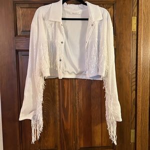 12th tribe sequin fringe jacket